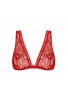 Червен сутиен дантела Bralette 1187