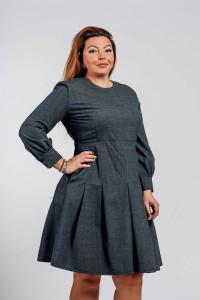 Ежедневна разкроена макси рокля LEONORA MAXI GREY