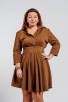 Разкроена макси рокля KOKETNA MAXI BROWN