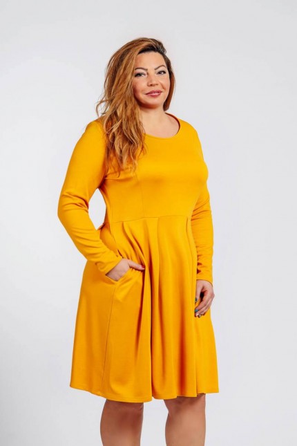 Жълта елегантна макси рокля KOKETNA MAXI YELLOW