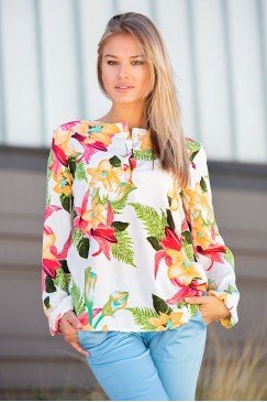 Дамска стилна блуза FLOWERS