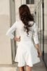 Стилна бяла дамска рокля KOKETNA WHITE LUX