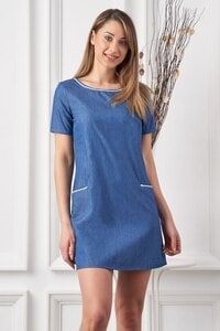 Памучна рокля деним DORIA