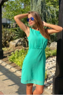 Спортно-елегантна зелена рокля GREEN STYLE