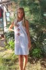 Памучна бяла рокля с шевица SILVIYA