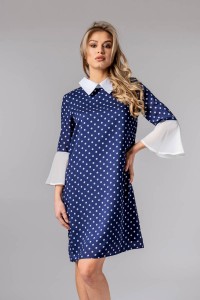 Елегантна рокля на точки AKSENIYA