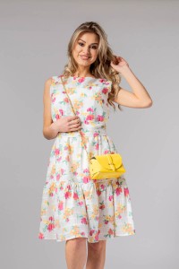 Елегантна разкроена рокля PLAM FLORAL