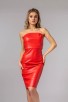 Кожена рокля BE COOL IN RED