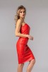 Кожена рокля BE COOL IN RED