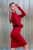 Елегантна дамска червена рокля ABRINA