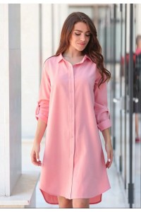 Розова лятна памучна рокля OLIMPIYA PINK