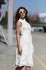 Ракроена лятна ежедневна рокля CARLOTTE WHITE