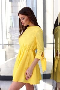 Елегантна жълта дамска рокля FASHION YELLOW