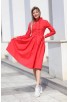 Червена ежедневна рокля CARLOTTE RED