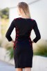 Черна ежедневна дамска рокля ROZA LUX