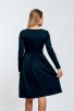 Ежедневна дамска разкроена рокля DONELLA DARK BLUE