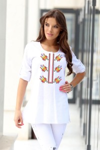 Дамска памучна риза с шевица IVANINA