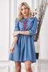 Рокля с шевица деним GABY DRESS