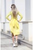 Жълта стилна рокля с джобове CARLOTTE YELLOW