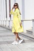 Жълта стилна рокля с джобове CARLOTTE YELLOW