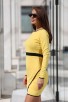 Стилна жълта дамска рокля MARITA