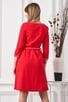 Стилна дамска рокля с шевица RADA RED