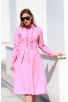 Ежедневна офис розова рокля CARLOTTE PINK