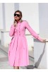 Ежедневна офис розова рокля CARLOTTE PINK