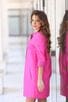 Розова стилна рокля DILMANA