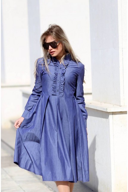 Ежедневна рокля деним CARLOTTE DENIM