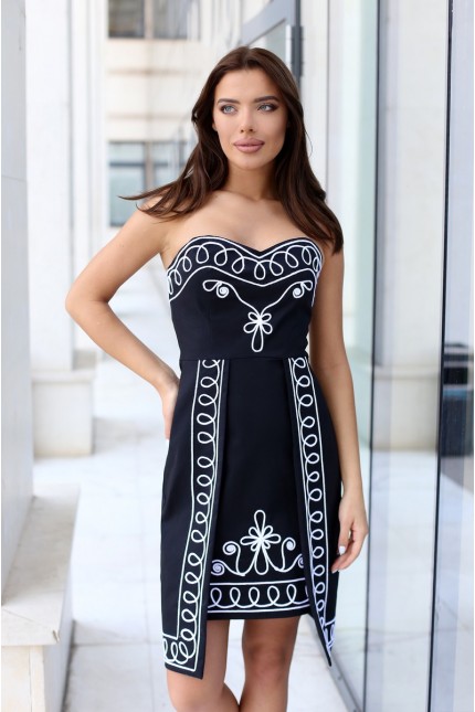 Дизайнерска рокля с шевици PRELEST