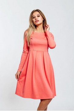 Разкроена дамска рокля DONELLA PEACH