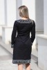Черна дамска рокля с ръчна шевица PRELEST BLACK