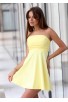 Елегантна разкроена жълта рокля JUSTINE YELLOW