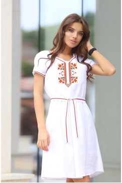 Стилна кенарена рокля с шевици BAGRYANA