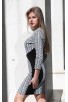 Ефектна сива жакардова рокля ORNELA