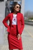 Червено сако с бродерия HEART RED