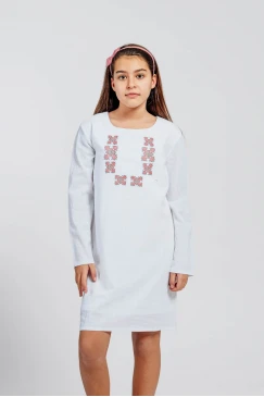 Детска памучна рокля с шевица BOJURA KIDS