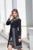 Черна дамска рокля с ръчна шевица PRELEST BLACK