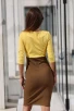 Стилна ежедневна рокля EMILI YELLOW