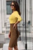 Стилна ежедневна рокля EMILI YELLOW